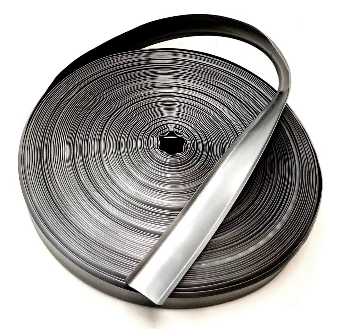 Qpn Silver Vinyl 7/8" Insert Molding Trim Screw Cover Rv Camper Travel Trailer (50 Ft, Silver)