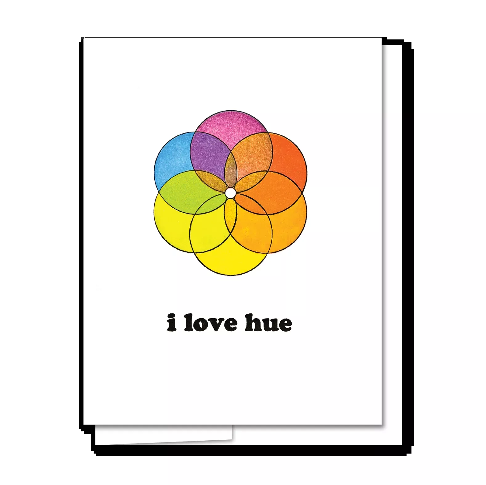 Quick Brown Fox Letterpress I Love Hue Card
