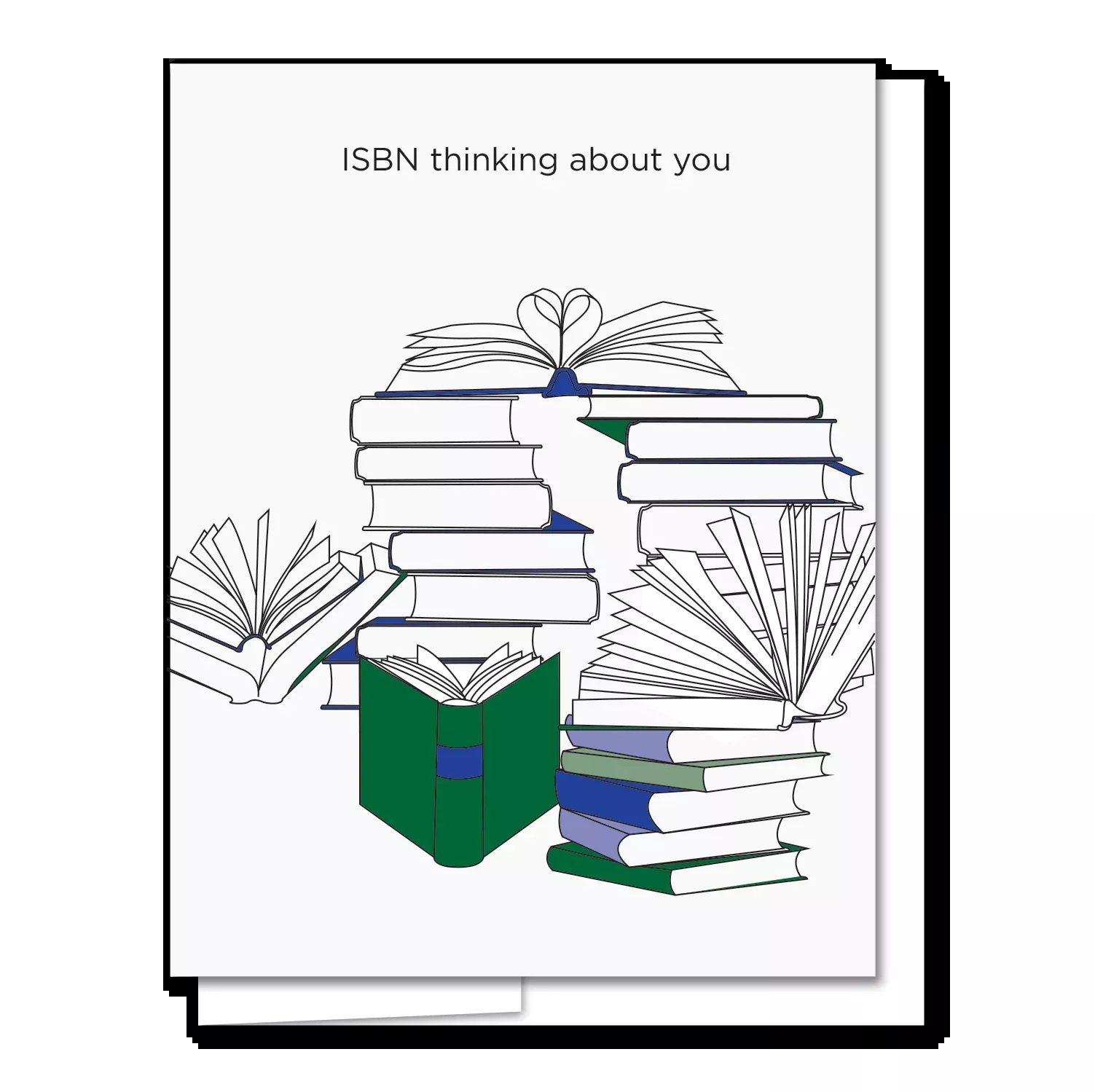 Quick Brown Fox Letterpress ISBN Books Love Card
