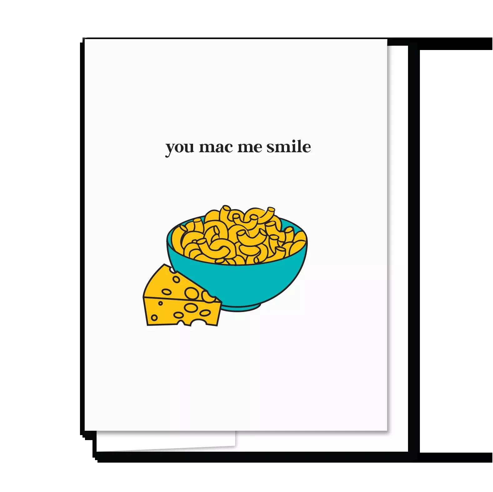 Quick Brown Fox Letterpress Mac and Cheese Card