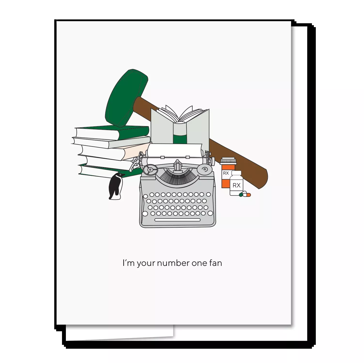Quick Brown Fox Letterpress No. 1 Fan Misery Card