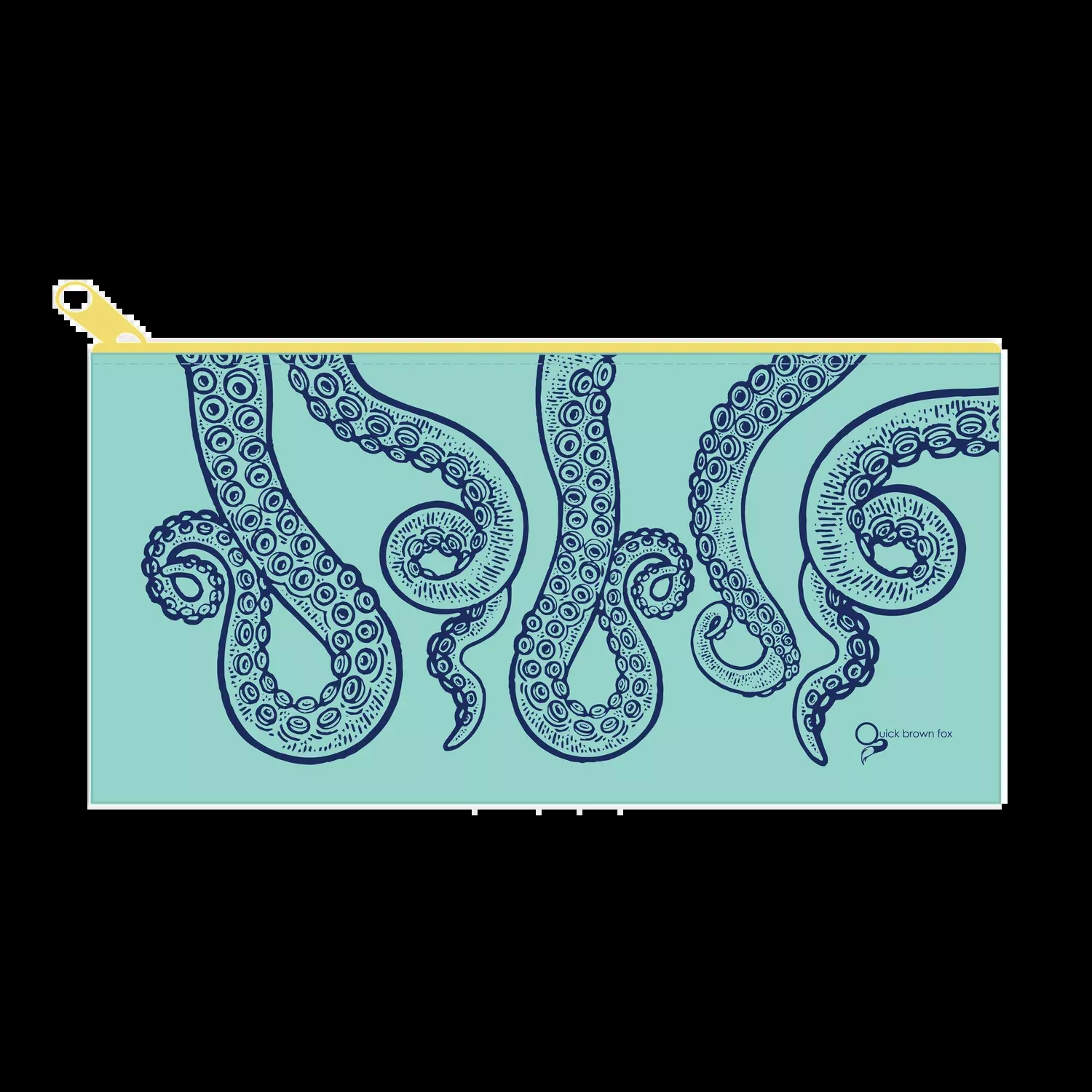 Quick Brown Fox Letterpress Pouch - Kraken