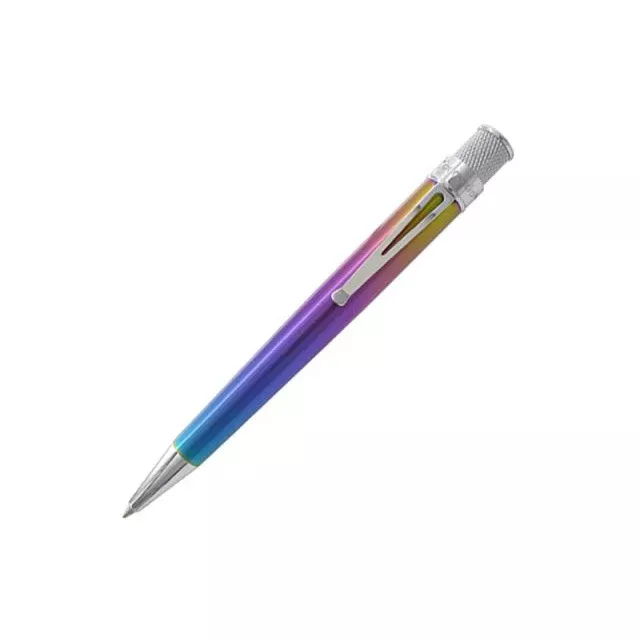 Retro 1951 Tornado Vintage Metalsmith Rollerball - Rainbow Chromatic
