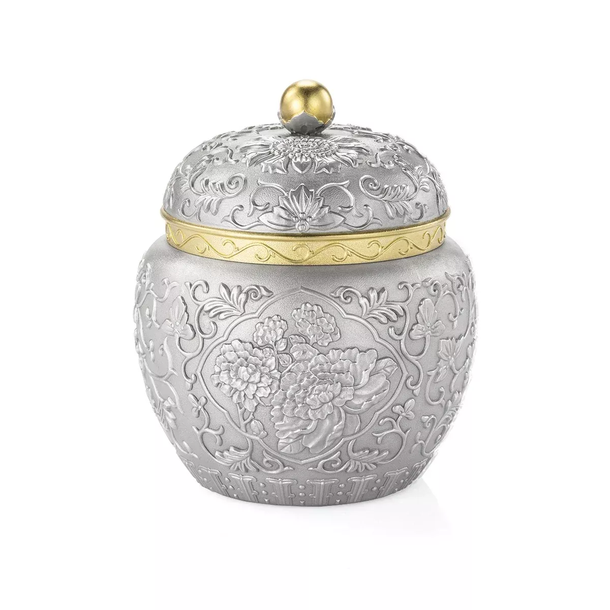 Royal Selangor Peony Tea Caddy