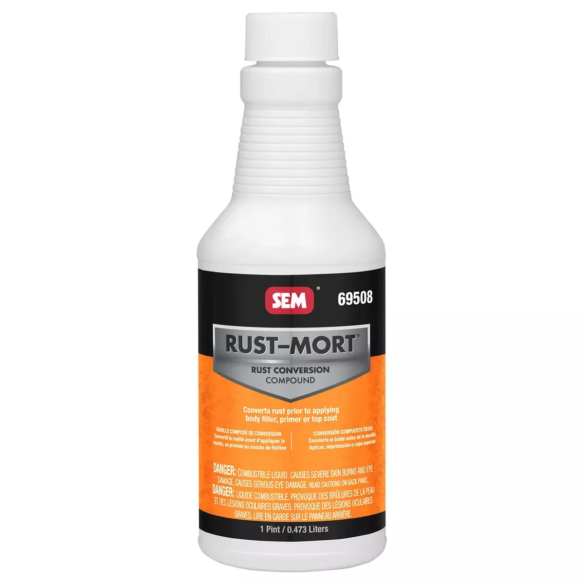 Rust-Mort - Converts Rust to a Hard Protective Coating, 1 Pint