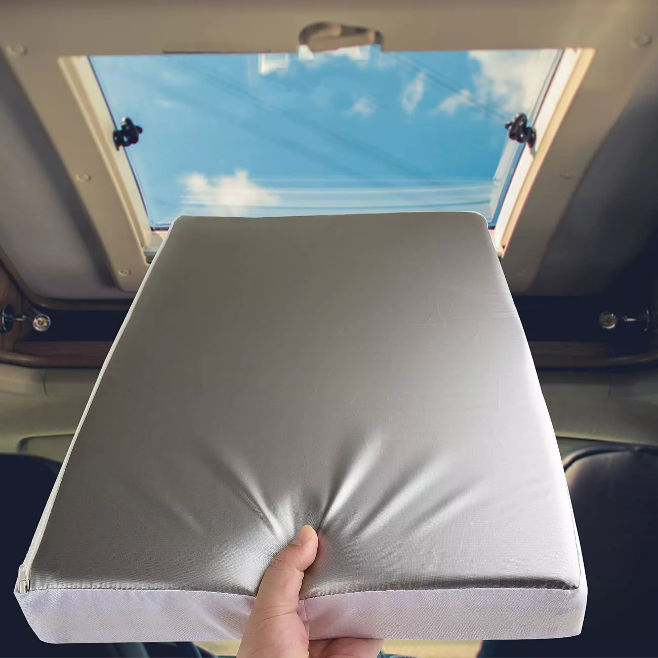 Safoner Waterproof Non-Slip RV Vent Insulator & Shower Skylight Cover, 14"x22", Reflective Fabric, Energy Saving
