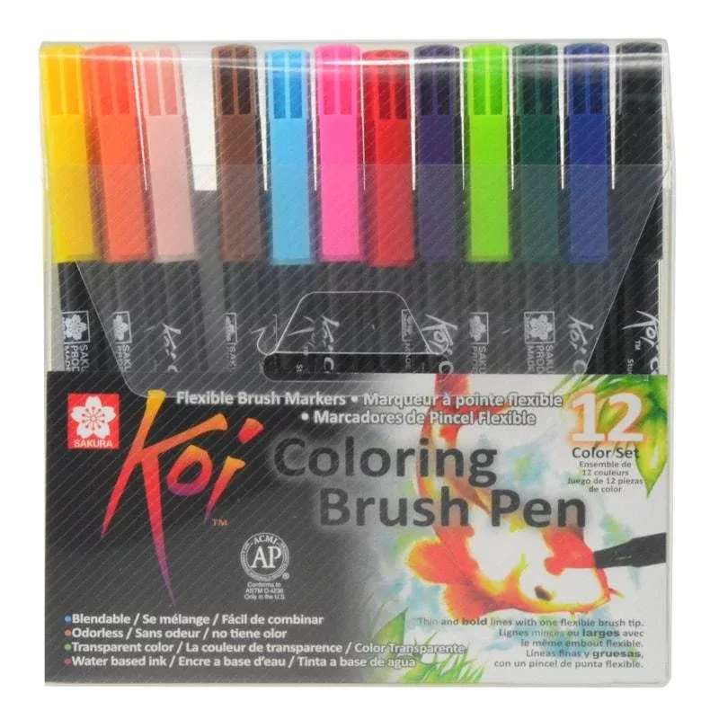 Sakura KOI Colouring Brush Pen Set of 12