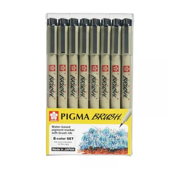 Sakura Pigma Brush Set of 8