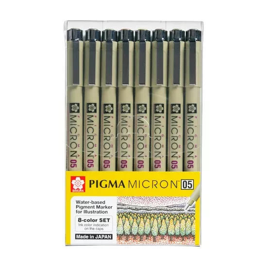 Sakura Pigma Micron 05 Set of 8
