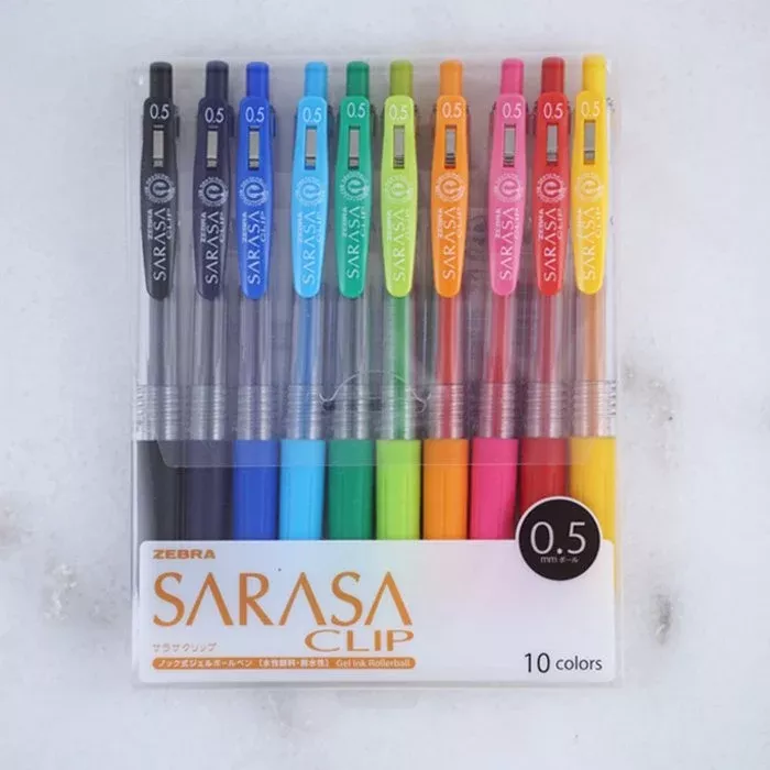 Sarasa Clip Gel Pens (10-colours)