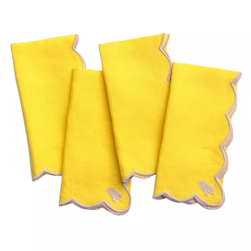 Scalloped Buti Snapdragon Napkin Set