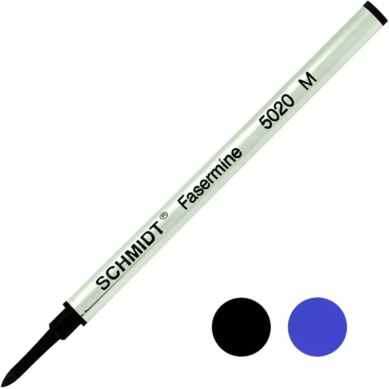 Schmidt Fiber Tip Marker Rollerball Pen Refills, 5020, Medium Black 1 Refill