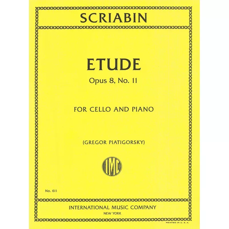 Scriabin: Etude, Op. 8, No. 11 (arr. for cello & piano)