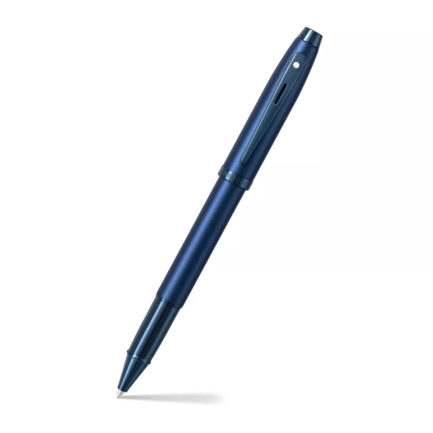Sheaffer 100 E9371 Satin Blue With PVD Blue Trims Rollerball Pen (WW30)