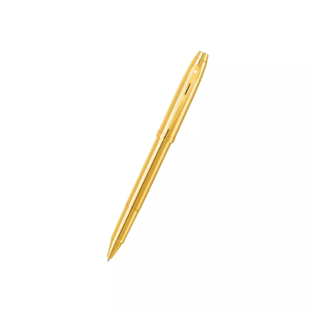 Sheaffer 100 E9372 PVD Gold With PVD Gold Trims Rollerball Pen (WW30)