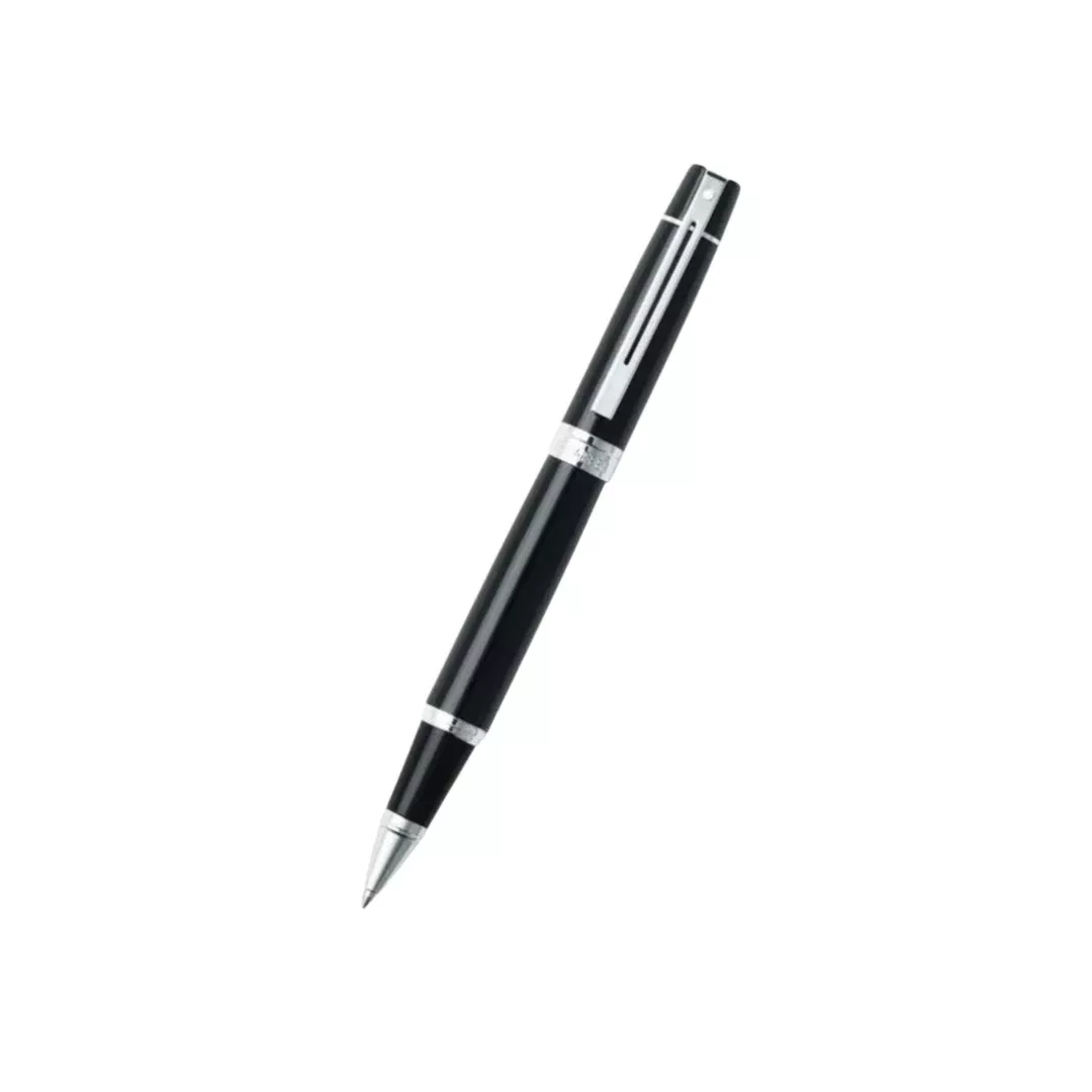 Sheaffer 300 E9312 Glossy Black with Chrome Trims Rollerball Pen (WW30)