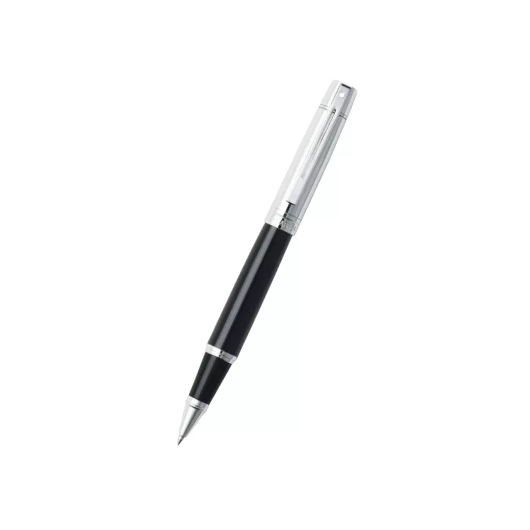 Sheaffer 300 E9314 Glossy Black Barrel and Bright Chrome Cap Rollerball Pen (WW30)
