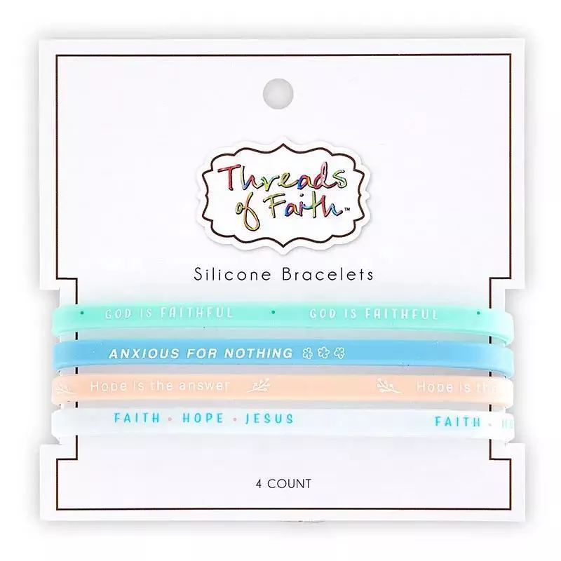 Silicone Bracelet – God Is Faithful – 4pc