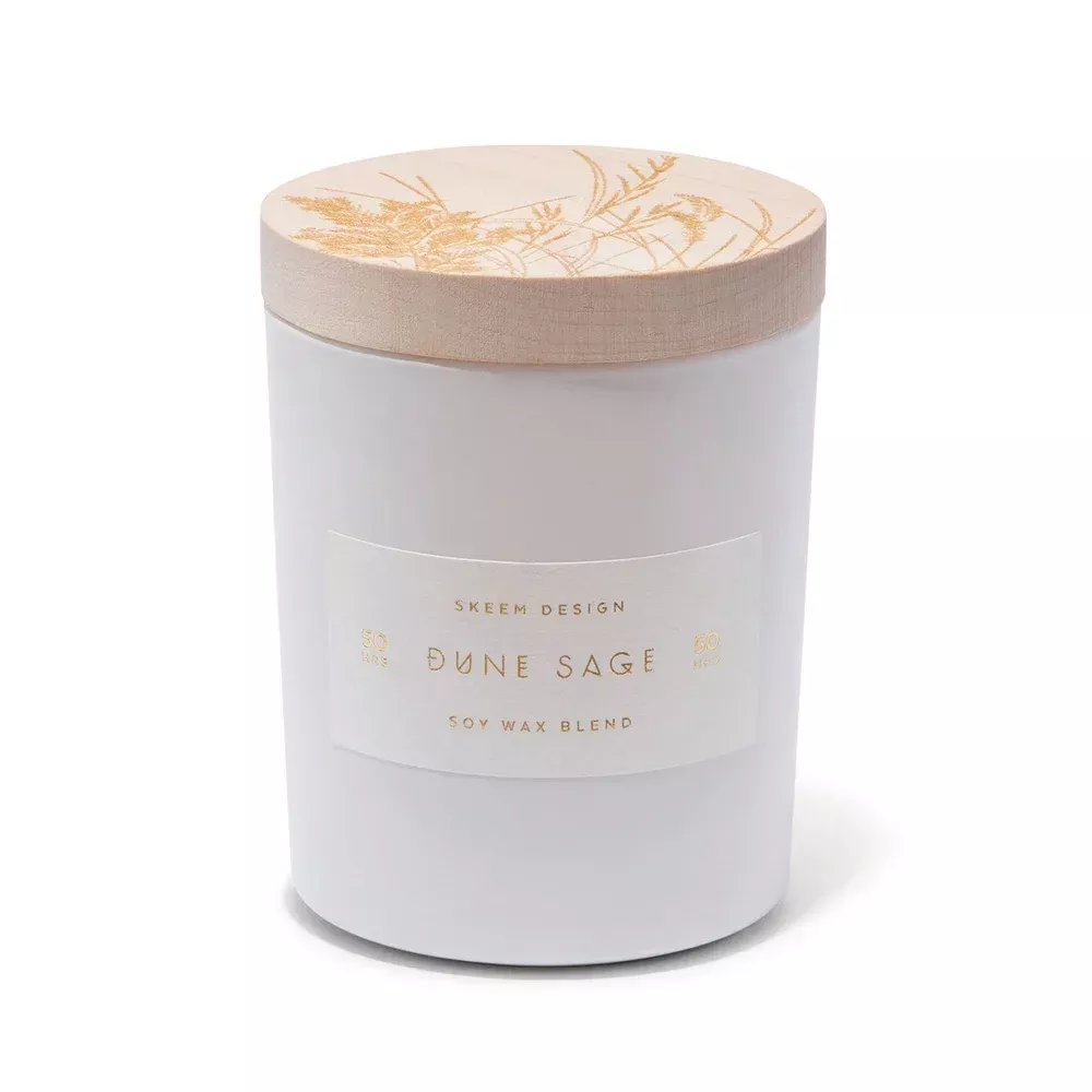 Skeem Print Block Candle - Dune Sage