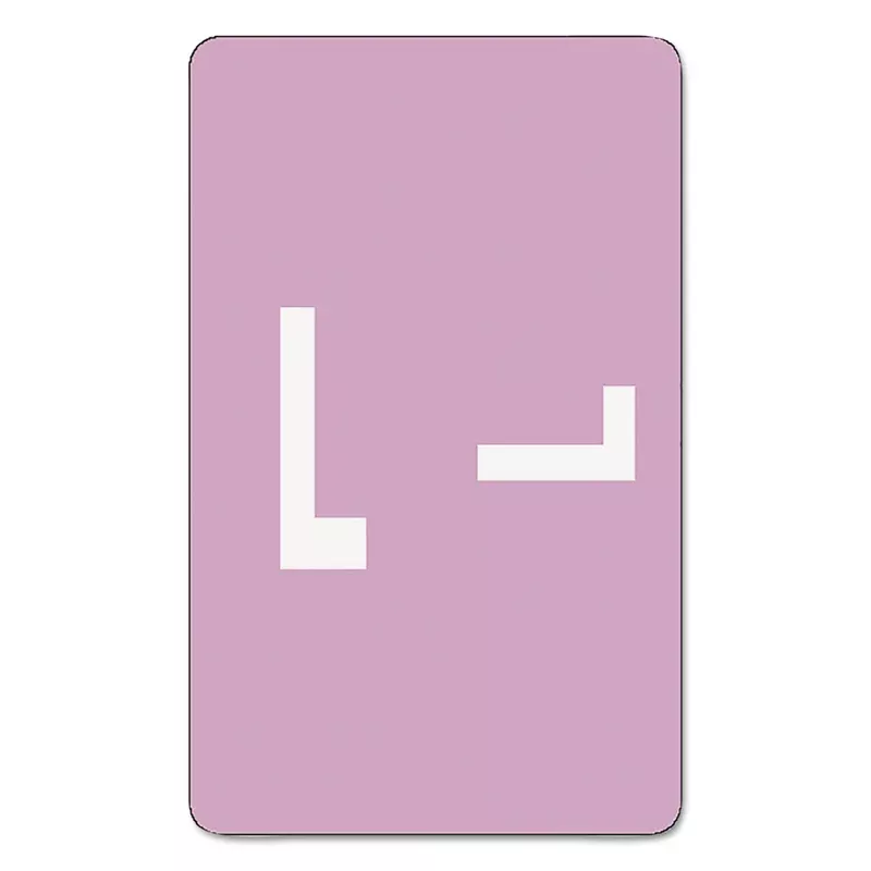 Smead 67182 AlphaZ Color-Coded Second Letter Alphabetical Labels, L, 1 x 1.63, Lavender, 10/Sheet, 10 Sheets/Pack (SMD67182)