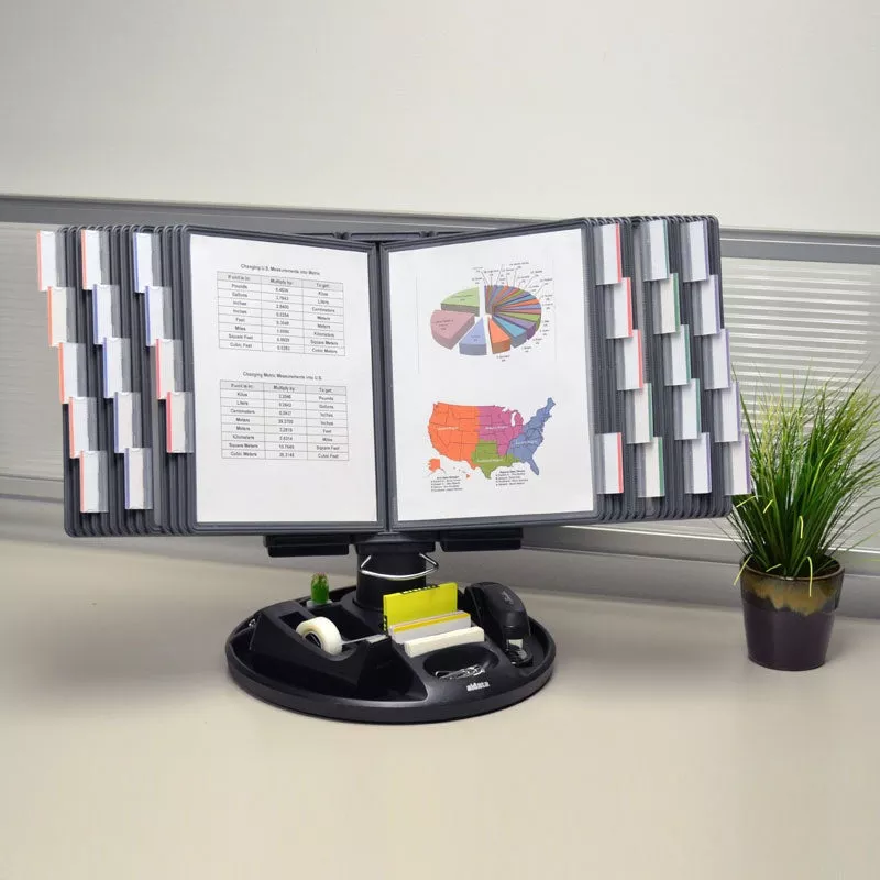 SpinFile 30-Pocket Executive Desktop Reference Organizer