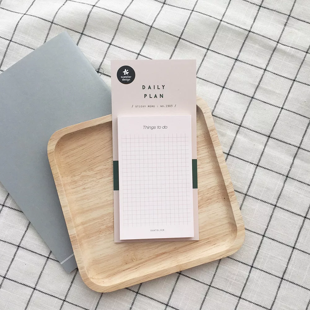 Suatelier Daily Plan Sticky Memo - Brown