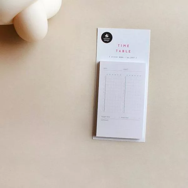 Suatelier Sticky Memo - Time Table