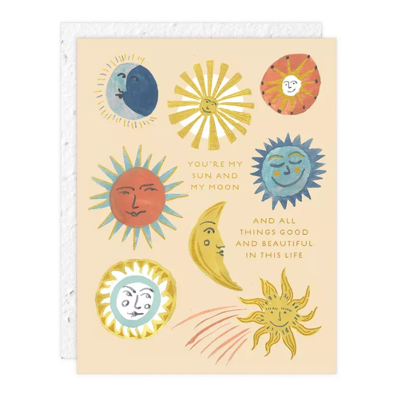 Sun and Moon Plantable Card