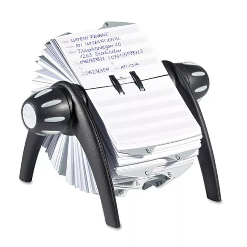 Telindex Rotary Address Card File w/ 500 Cards