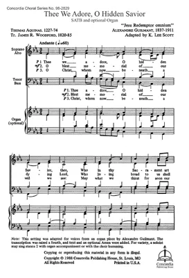 Thee We Adore, O Hidden Savior (Scott)