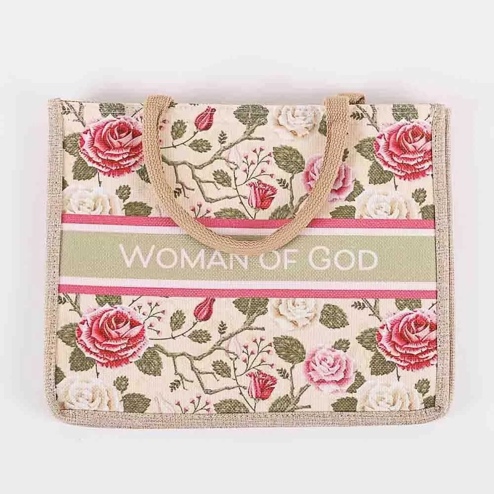 Tote Canvas Woman of God Floral