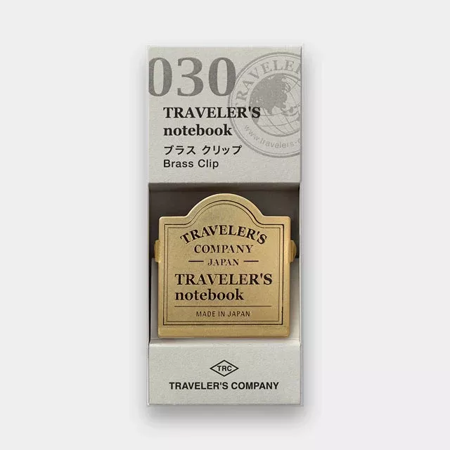 TRAVELER'S notebook Brass Clip - TRC Logo Pattern