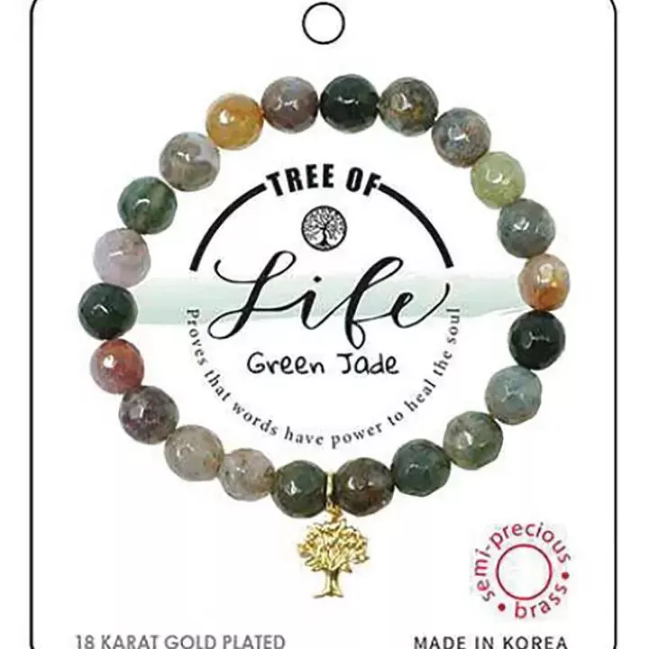 Tree of Life Green Jade Bracelet – Eden Merry Bracelet