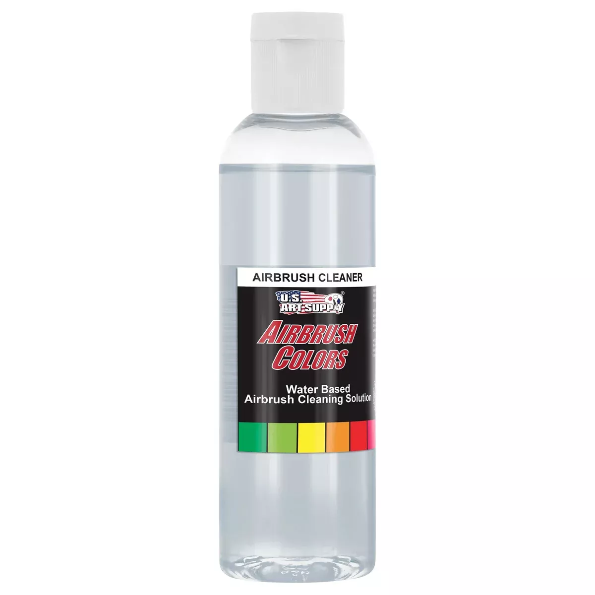 U.S. Art Supply 4oz Airbrush Cleaner - Fast-Acting Cleaning Solution for Water-Based Mediums, Acrylic Paint, Makeup - Air Brush Cleaner for Clogged
