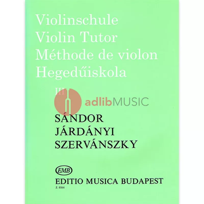 Violin Method Volume 3 – Violin by Sandor EMB Z8066