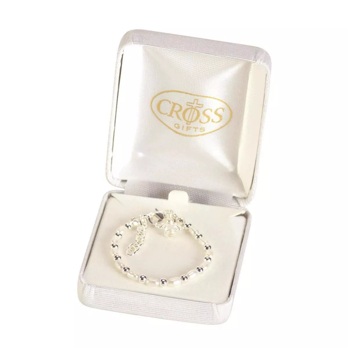 White Pearls with Angel Bracelet