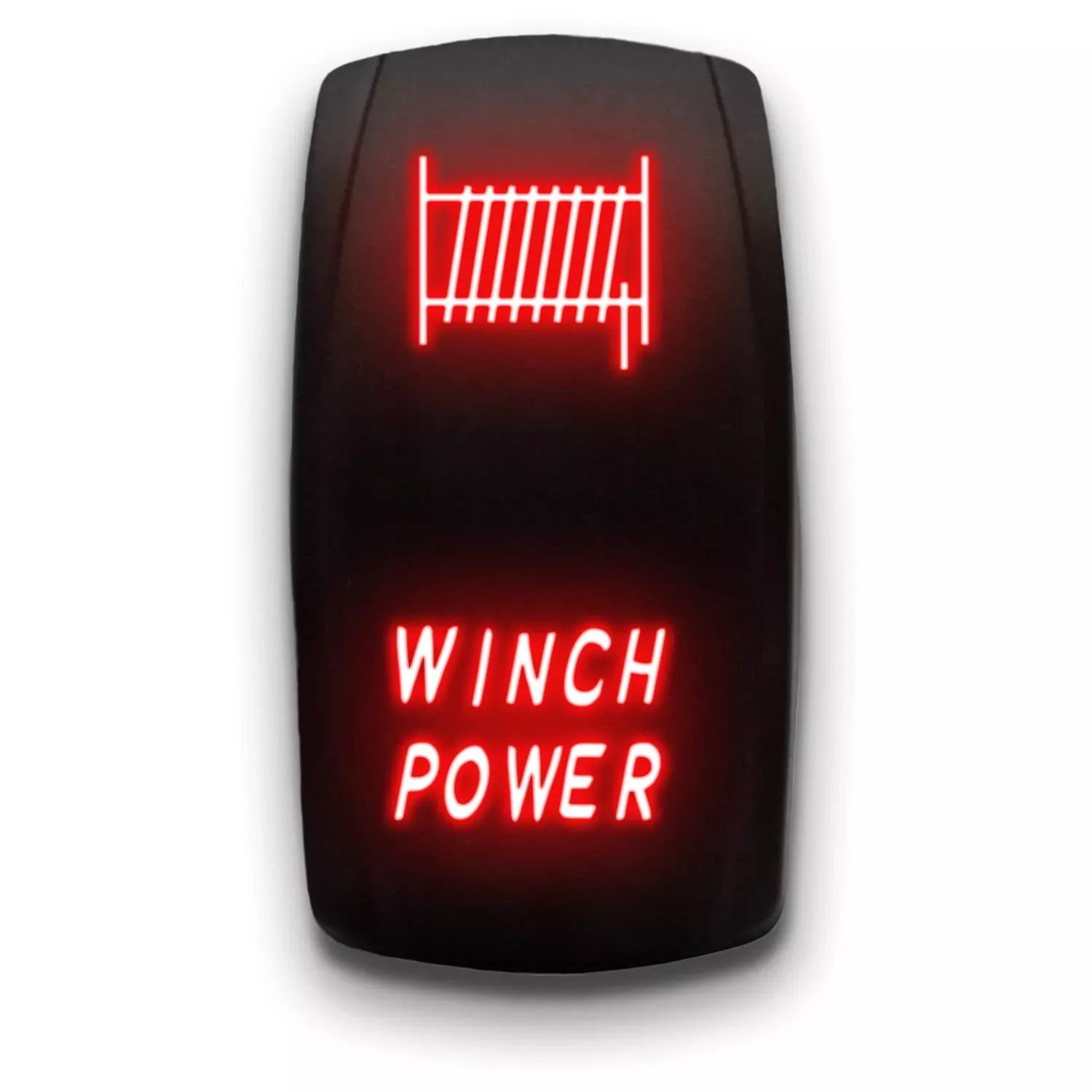 Winch Power - Red - Laser Etched 5-Pin Double Pole Single Throw Winch Power On-Off Dpst Toggle Switch 20A 12V