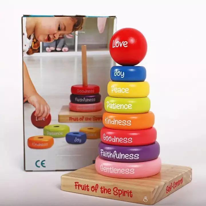 Wooden Puzzle – Stacking Rings – Fruit of the Spirit