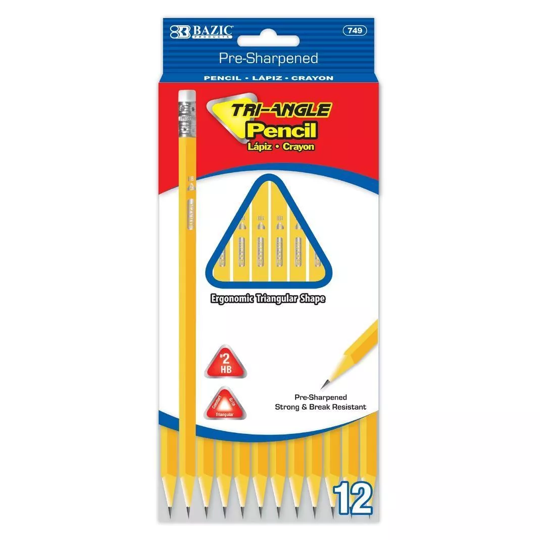 Yellow Pencil #2 Triangle (12/Pack) (749)