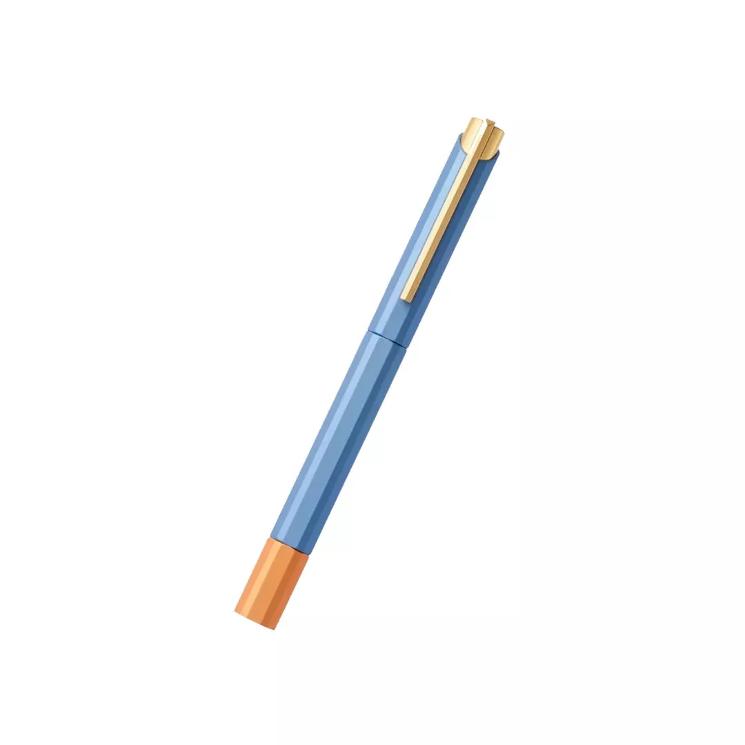 Ystudio Glamour Evolve-Bihex Rollerball Pen Blue Gin